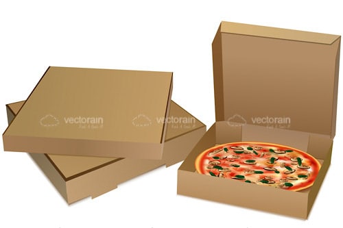 Pizza in Box and Additional Boxes